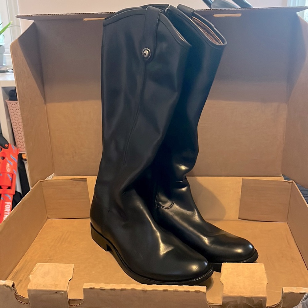 NWT Frye Black Melissa tall boots size 9